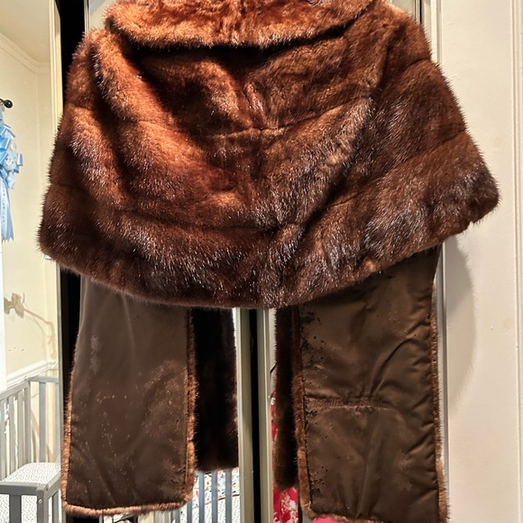 Burdines Mink Fur Stole Wrap - Picture 8 of 11